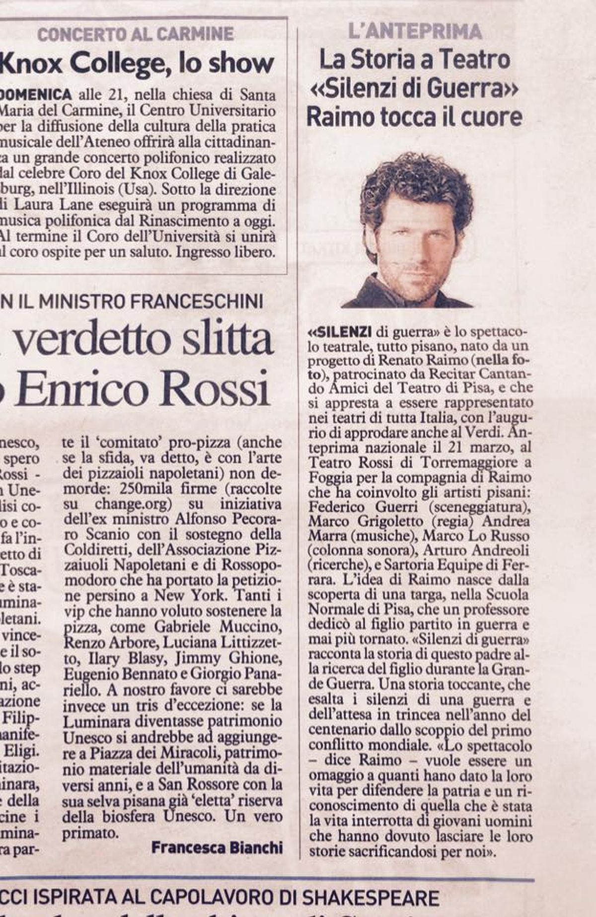 rassegna stampa|3_2015 Renato Raimo